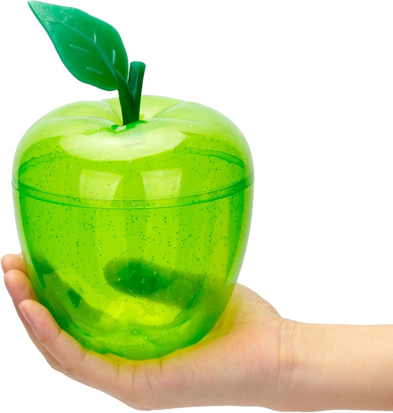 HANZE Large Green Apple Container, Apple Shaped Candy Toy Filling Containers Jar, Back To School Teacher Appreciation Gift, Wedding Party Ornaments Christmas Decorations Supplies Favors - Image 1